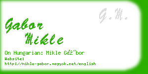 gabor mikle business card